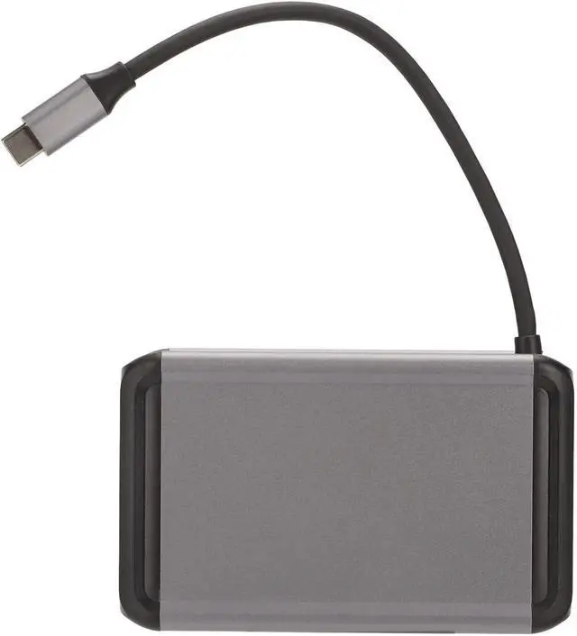 Alt view image 7 of 7 - 12 in 1 USB C Hub, Multiport Adapter with PD, Storage Card Reader, Audio 3.5mm, VGA, RJ45, USB 3.0 x 4, USB 2.0, Gray Aluminum Shell, for OS X, Type C De