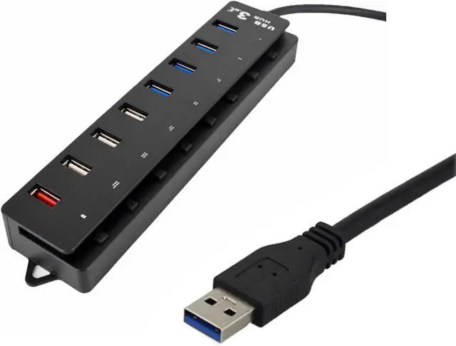 Main image of STBQHG 8 Ports USB 3.0 2.0 Hubs Multi Port USB Hubs with Single Switches, Light Multiple USB Ports USB Adapter USB Extender