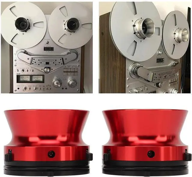 Alt view image 5 of 7 - 1 Pair Nab Hub Adapters Aluminium Alloy Universal Loading Device (Red)