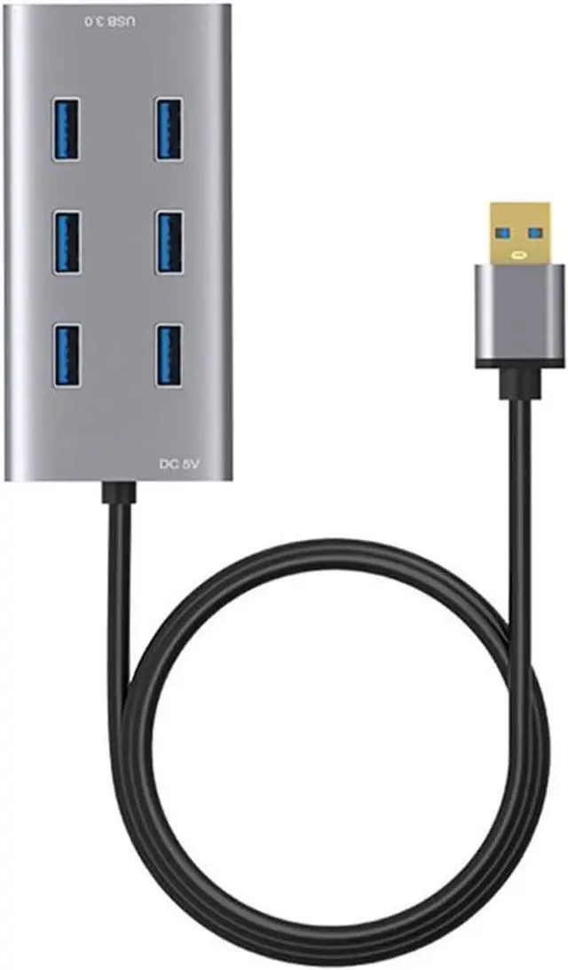 Alt view image 5 of 7 - Fowspvzn 7 Ports USB HUB USB Extension All Aluminum Fuselage Computer Accessories with Power Supply Port