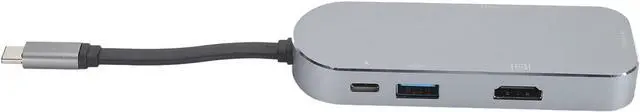 Alt view image 5 of 7 - Docking Station, Multifunctional Type C Docking Station 7 in 1 for Office (Silver)