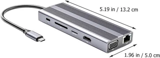 Alt view image 3 of 7 - Housoutil Multi-Function Type 12-in-1 USB Splitter USB Hub Data Dock for Daily Use