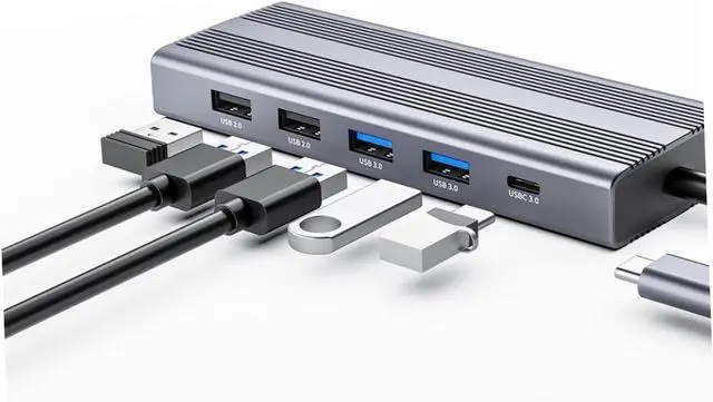 Alt view image 4 of 7 - Housoutil Multi-Function Type 12-in-1 USB Splitter USB Hub Data Dock for Daily Use