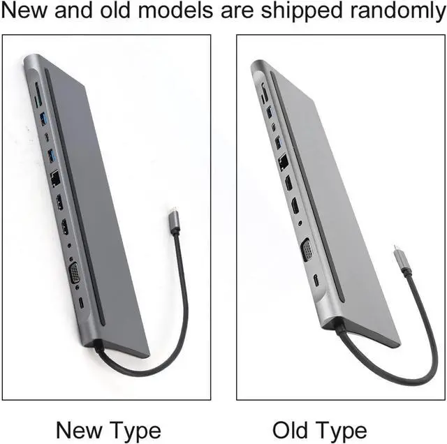 Alt view image 2 of 7 - 2 X 4K Hd Aluminum Alloy Backward Compatibility USB Docking Station, Docking, for TypeC Notebooks