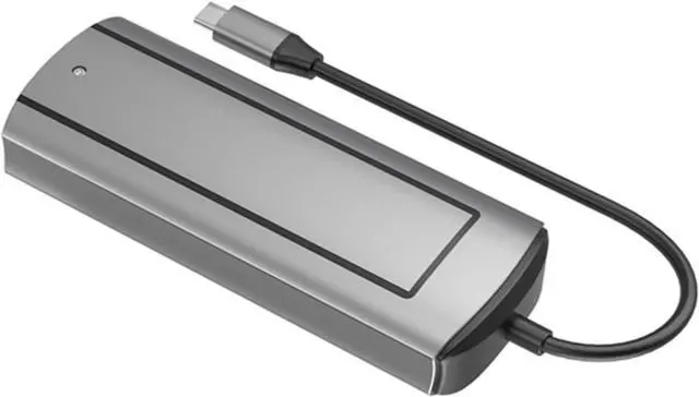 Main image of SSD Enclosure USB HUB Aluminum Alloy Type-C USB 3.0 Hub 6 in 1 Multiport Disk Storage, Plug and Play Spare Parts