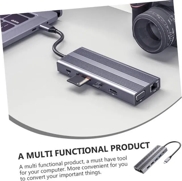 Alt view image 7 of 7 - KONTONTY Type- USB Hub Extender Multi-Port for Laptop USB Splitter Portable Data c