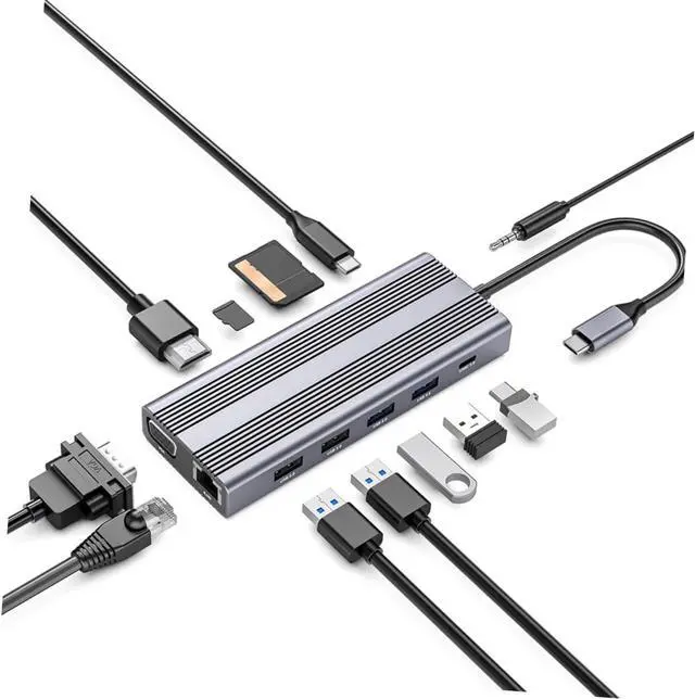 Alt view image 6 of 7 - KONTONTY Type- USB Hub Extender Multi-Port for Laptop USB Splitter Portable Data c