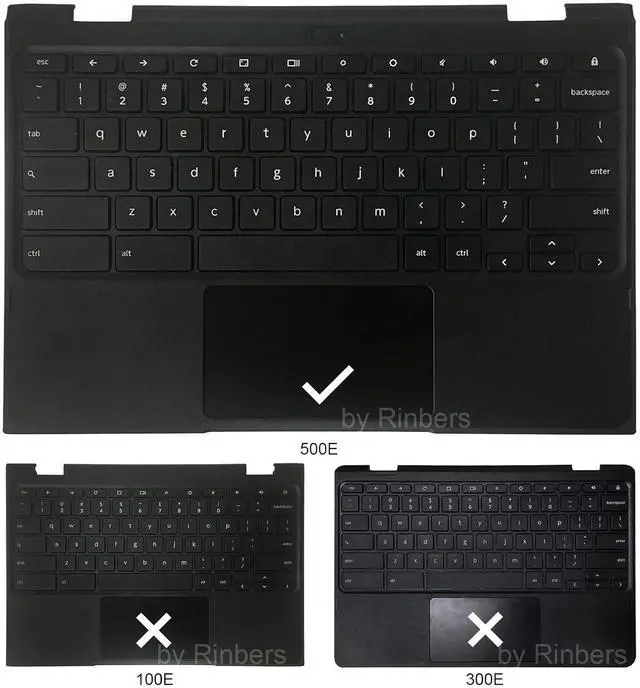 Alt view image 3 of 5 - Rinbers Laptop Palmrest Upper Case with US Keyboard and Touchpad Assembly Replacement for Lenovo Chromebook 11 500e 5CB0Q79737
