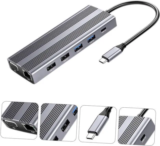 Alt view image 3 of 7 - BELLIFFY USB Hub 3.0 Type-C 12-in-1 Multi Port Data Hub USB Splitter USB Hub Data Dock Plastic Material Lightweight