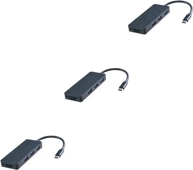 Main image of jojofuny 3pcs 5 1 3 USB -c 1 Ethernet Hub Micro Card Reader Compact Portable Compatible with All Laptops