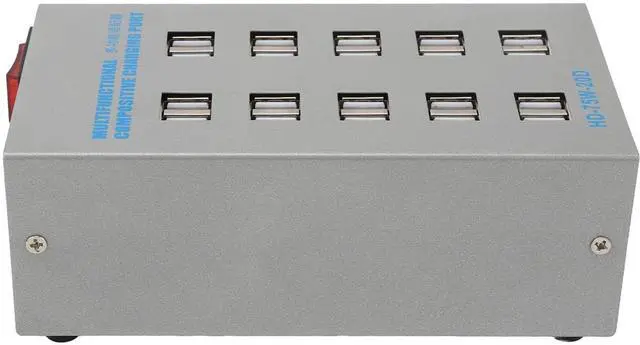 Alt view image 6 of 7 - USB Hub Splitter, USB Charging Hub Multifunctional Powered USB Hub 10 Port Desktop USB Rapid Charger Splitter Charging Port, Power Strips