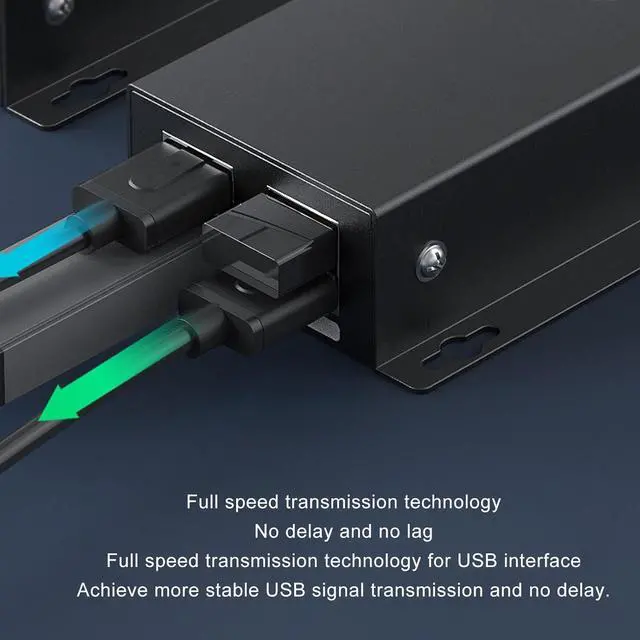 Alt view image 4 of 7 - Over Ethernet USB Extender, Over Ethernet USB RJ45 Extender 4 USB2.0 Cordless USB Hub for for OS X for Android for Linux (US Plug)