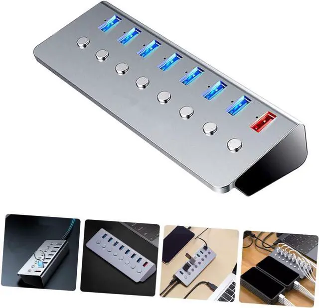 Alt view image 7 of 7 - HOMOCONO 1pc Port USB Hub Charging Port USB Splitter for Data Transmission and Charging for and Mobile