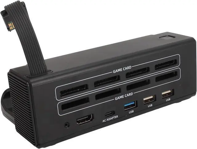 Alt view image 4 of 7 - ASHATA USB3.0 HUB, PD3.0 Type C Charging Port, 4 Game Cards, TV Docking Station Charger USB Port, with Remote Control, Replacement Adapter for OLED