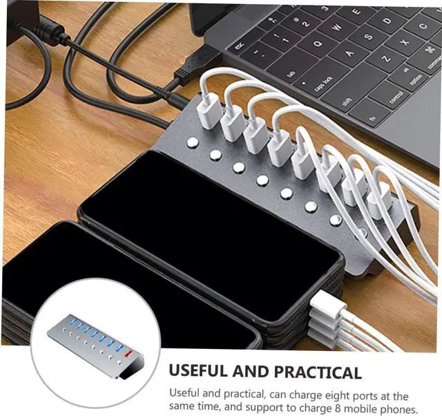 Alt view image 4 of 7 - HOMOCONO 1pc Port USB Hub Charging Port USB Splitter for Data Transmission and Charging for and Mobile