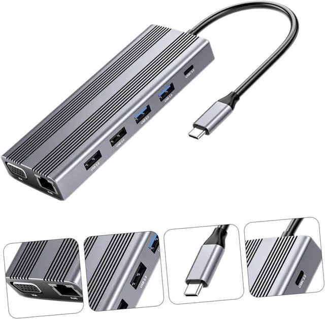Alt view image 2 of 7 - FELTECHELECTR Type 12 Ports USB Hub Multi USB Splitter Computer Accessories Portable Data Hub USB Hub