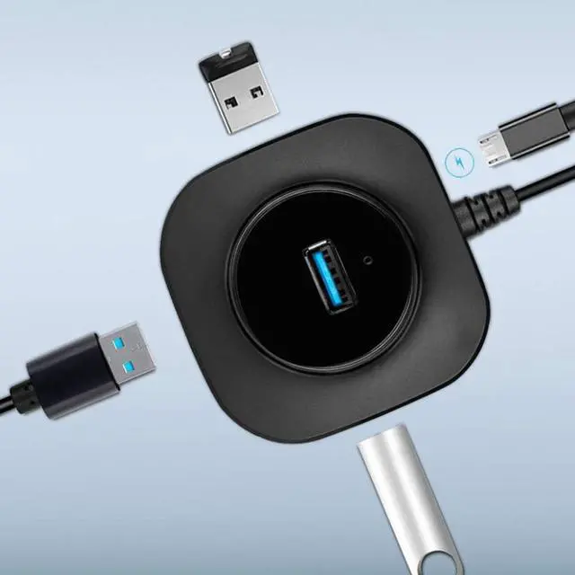 Alt view image 5 of 7 - PGNEX Hub 3.0 Hub 2.0 Multiple Splitter Adapter 4 Port Speed Mini Multiple Hub Extender for PC(USB 3.0 Cable 25cm)