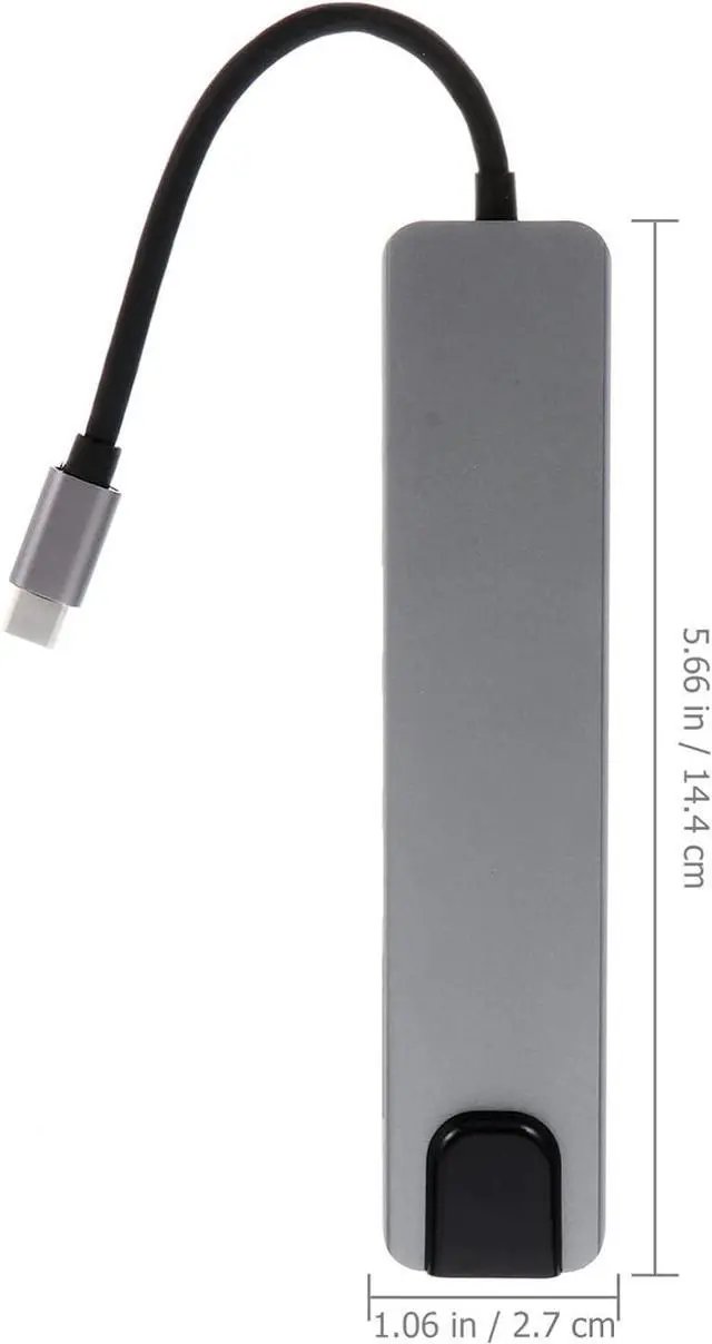 Alt view image 4 of 7 - jojofuny 3pcs Type-c USB Hub Practical Converter for Home Office Compact Design Support Pd Charging Ethernet