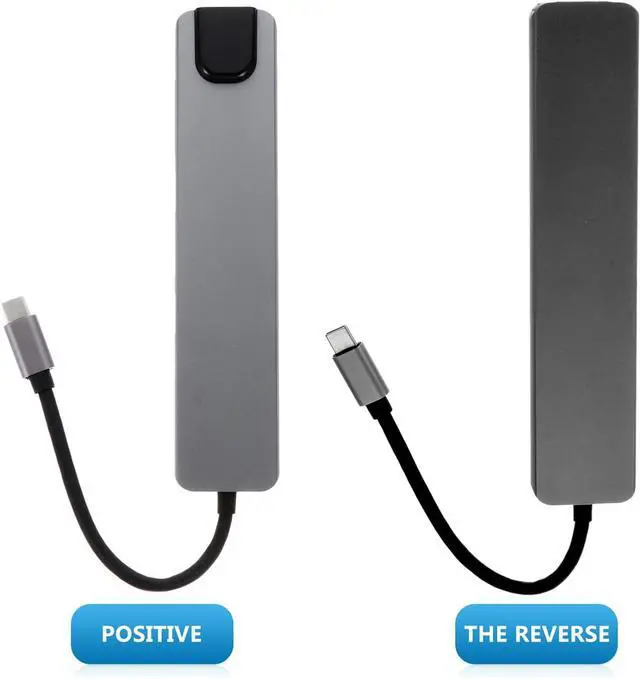 Alt view image 5 of 7 - jojofuny 3pcs Type-c USB Hub Practical Converter for Home Office Compact Design Support Pd Charging Ethernet