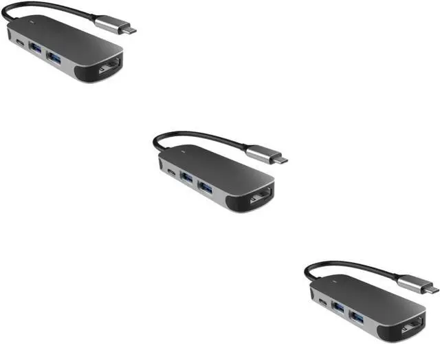 Main image of jojofuny 3pcs Expansion Transfer Adapter Dock Holder Hub Multi USB Port Type-c Fast Data Transmission