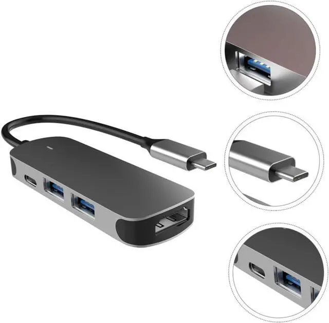 Alt view image 4 of 7 - jojofuny 3pcs Expansion Transfer Adapter Dock Holder Hub Multi USB Port Type-c Fast Data Transmission