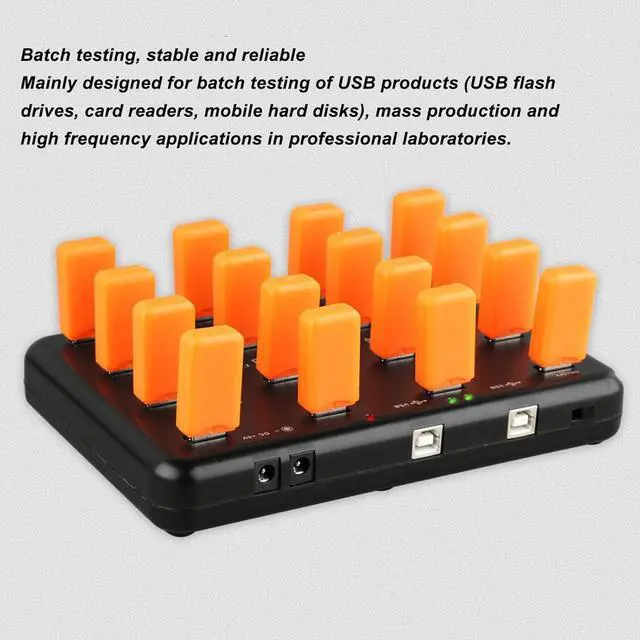 Alt view image 4 of 7 - USB 2.0 Hub, 16 Port Memory Card Duplicator Plug and Play, Double Circuit Guard, Copier Powered USB Splitter for Memory Card Hard Disk (US Plug)