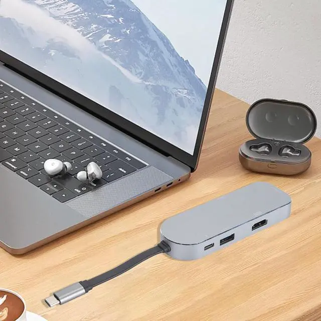 Alt view image 4 of 7 - Docking Station, Multifunctional Type C Docking Station 7 in 1 for Office (Silver)