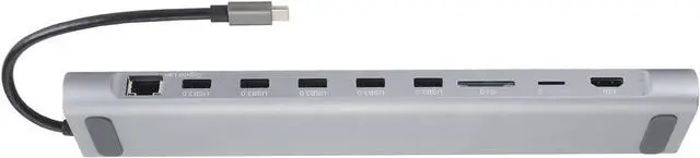 Alt view image 4 of 7 - Type C Docking Station, 3.5mm Audio Interface Type C Hub for Speakers