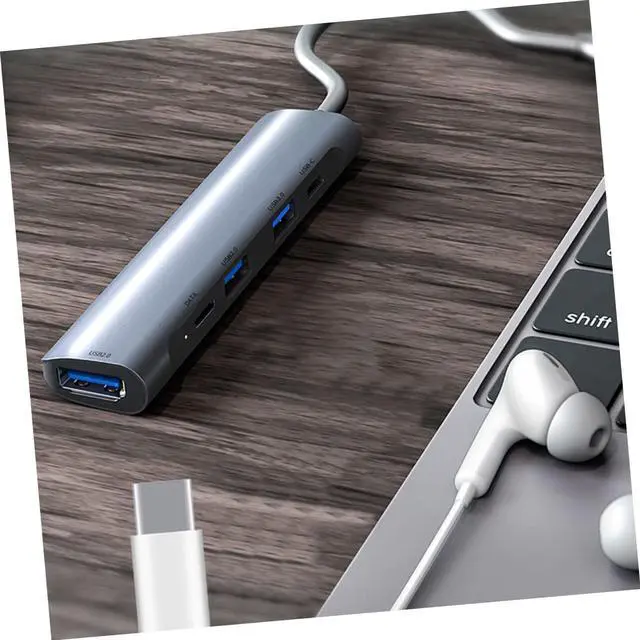 Alt view image 4 of 7 - jojofuny 2pcs Type-c USB Hub USB Ports Compact Expansion Adapter for Laptops and Devices Portable Design for