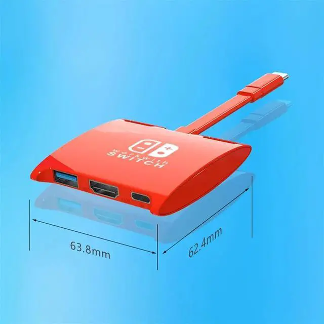 Alt view image 2 of 4 - Switch HUB Portable Docking Station USB C to 1080P HDMI-Compatible USB 3.0 Hub (Color : 3IN1 Blue A)