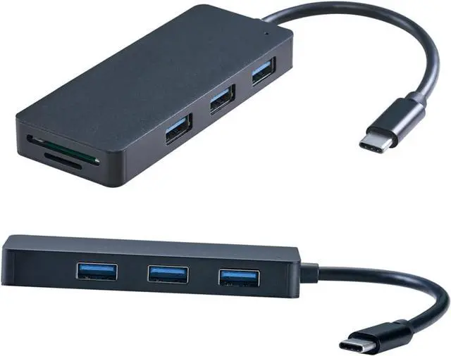 Alt view image 2 of 7 - Uonlytech 3pcs 5 1 5-in-1 USB 3.0 Ports Micro Slots Compact Design Compatible with Laptops USB Ethernet for