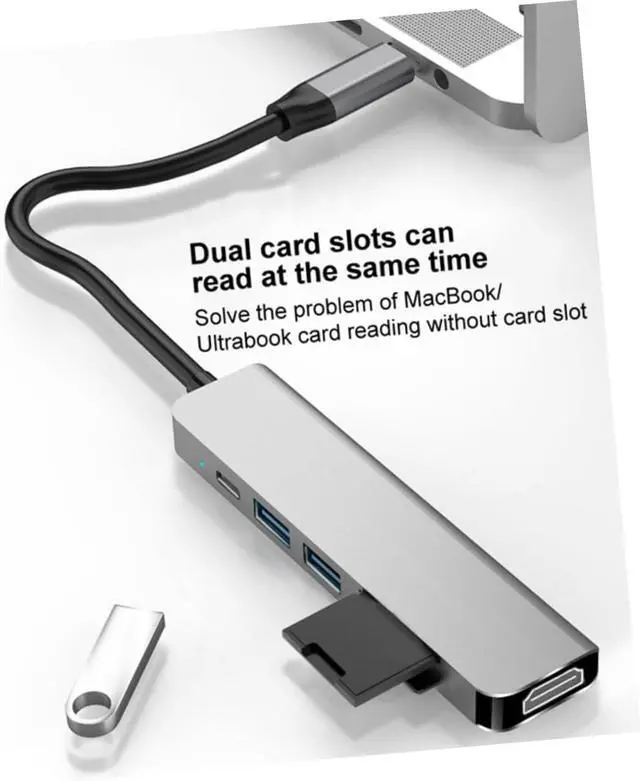 Alt view image 3 of 7 - Uonlytech 3pcs 6-in-1 - Adapter Multifunction USB Hub for Laptops Tv/Projector Connect 87w Fast Charging