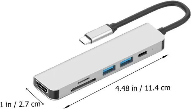 Alt view image 4 of 7 - Uonlytech 3pcs 6-in-1 - Adapter Multifunction USB Hub for Laptops Tv/Projector Connect 87w Fast Charging