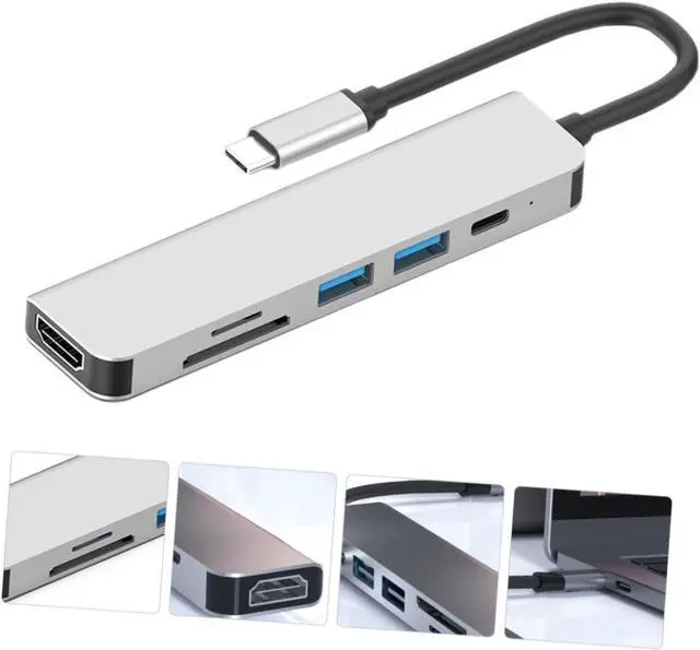 Alt view image 6 of 7 - Uonlytech 3pcs 6-in-1 - Adapter Multifunction USB Hub for Laptops Tv/Projector Connect 87w Fast Charging