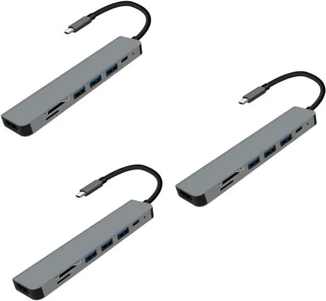 Main image of Mikikit 3pcs USB Hub Type Adapter Data Transfer Portable USB Splitter for Laptop Tablet and Phone