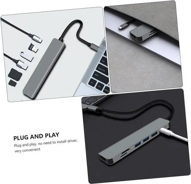Alt view image 4 of 7 - Mikikit 3pcs USB Hub Type Adapter Data Transfer Portable USB Splitter for Laptop Tablet and Phone