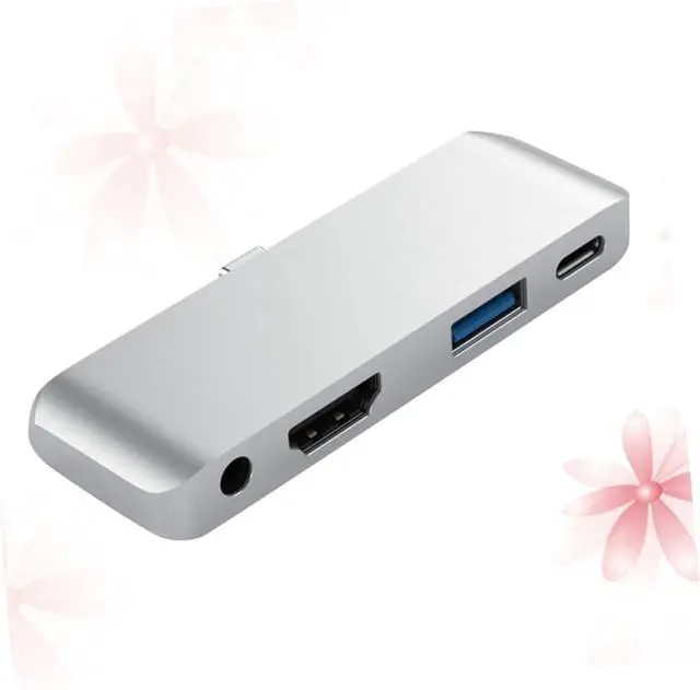 Alt view image 7 of 7 - Uonlytech 2pcs USB-c Pd Charging Hub Adapter 4k Hub USB 3.0 3.5mm Headset for Laptop