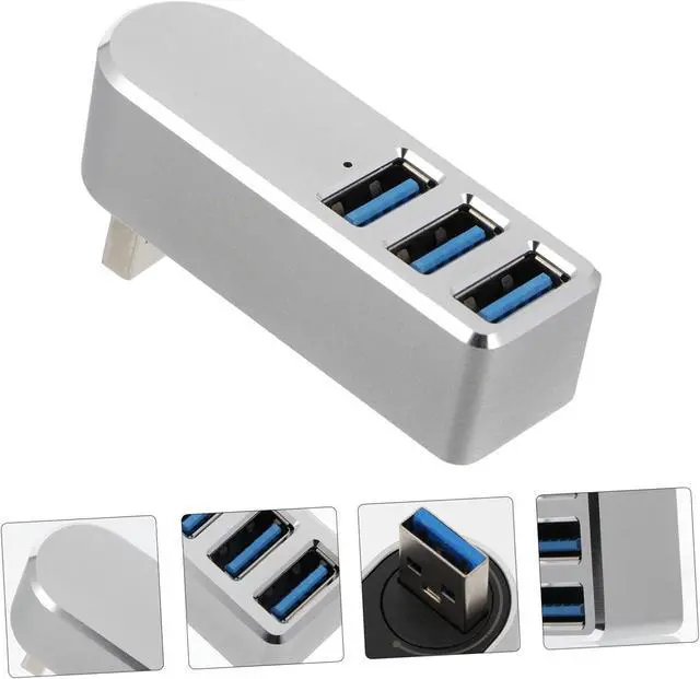 Alt view image 5 of 7 - jojofuny 3pcs USB Laptop Hub Port USB Hub Data Aluminum Alloy Easy to Use Computer Accessory