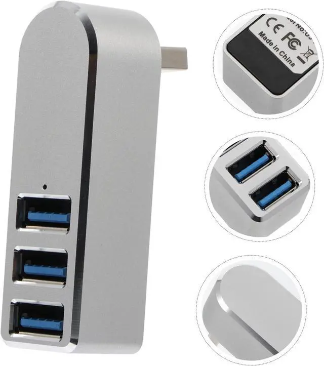 Alt view image 7 of 7 - jojofuny 3pcs USB Laptop Hub Port USB Hub Data Aluminum Alloy Easy to Use Computer Accessory