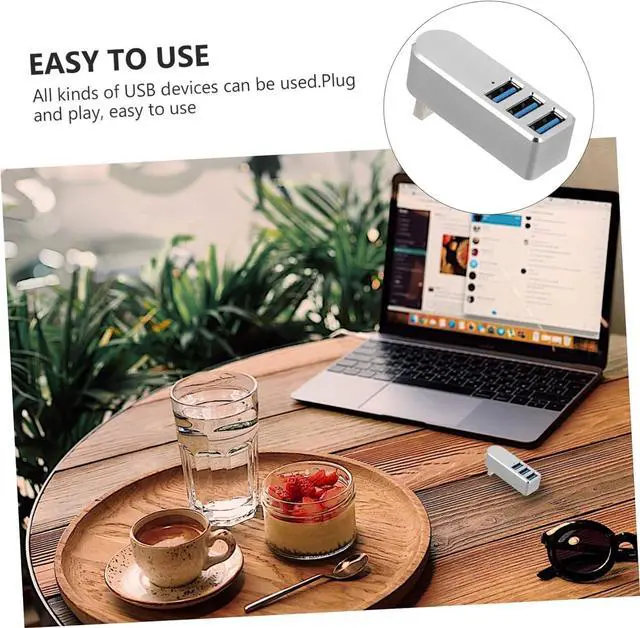 Alt view image 6 of 7 - jojofuny 3pcs USB Laptop Hub Port USB Hub Data Aluminum Alloy Easy to Use Computer Accessory