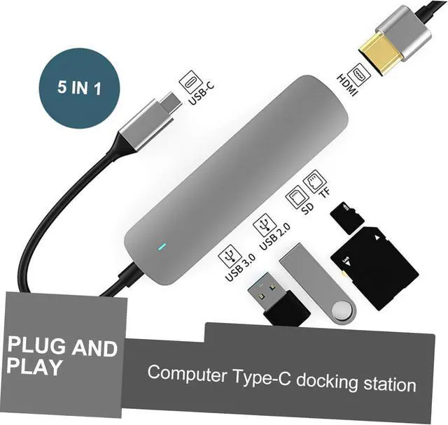 Alt view image 3 of 7 - HEMOTON 2pcs Type-c USB Hub Port Splitter USB Adapter for Laptop Supports Data Transmission Connects Hard