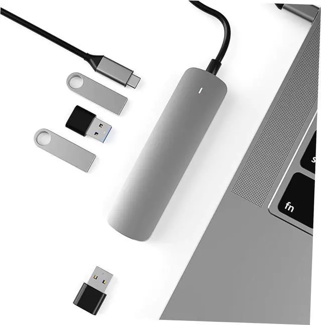 Alt view image 5 of 7 - HEMOTON 2pcs Type-c USB Hub Port Splitter USB Adapter for Laptop Supports Data Transmission Connects Hard