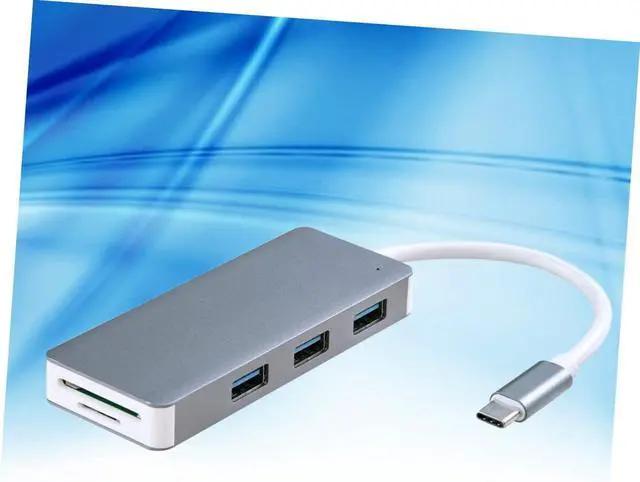 Alt view image 6 of 7 - HEMOTON 3pcs Multi-Function USB Adapter Type c Ports Ethernet Micro for Laptops Grey Portable