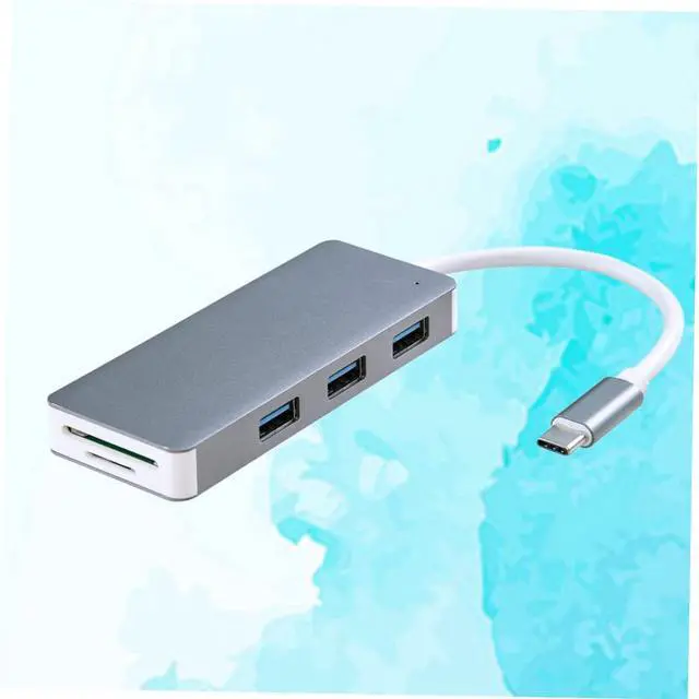 Alt view image 5 of 7 - HEMOTON 3pcs Multi-Function USB Adapter Type c Ports Ethernet Micro for Laptops Grey Portable