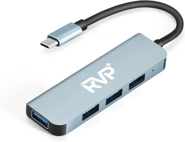 Main image of RVP+ USB Hub for Laptop, 4 Port USB Multiport Adapter, USB Splitter for Flash Drive, Keyboard, Mouse, Console, HDD, Xbox