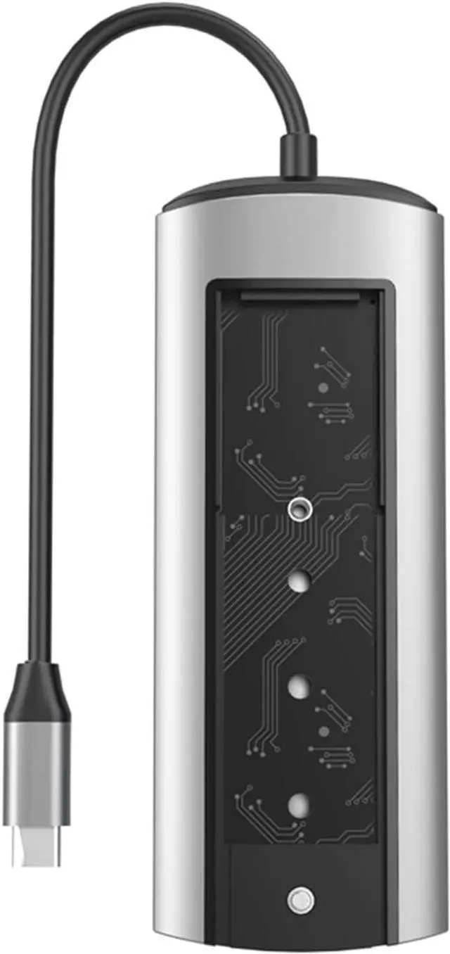 Alt view image 2 of 7 - ZEZEFUFU SSD Enclosure USB HUB 6 in 1 USB3.0 Hub Adapter Laptop Docking Station Multiport Adapter with 3 USB 3.0 Ports, USB-C Port and HDMI Port