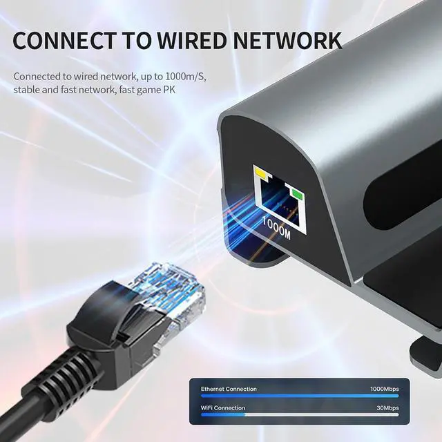 Alt view image 6 of 7 - Professional USB Docking Hub - 6-in-1 Computer Hub Docking Station with 2.0 High-Definition Output and Full Speed Charging