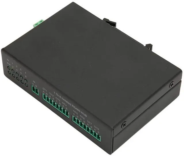 Alt view image 4 of 7 - Bidirectional Comm RS485 Hub, 1-8 Industrial Isolation Splitter, 32 Node Connection, 1200m Transmission Distance, Photoelectric Isolation