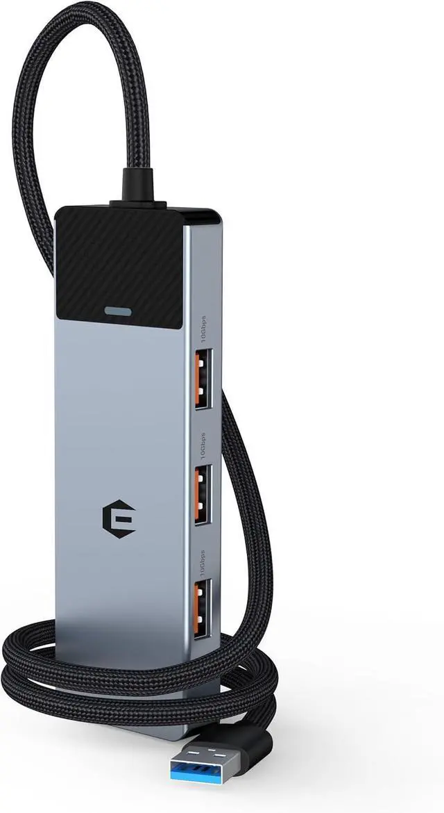 Main image of oditton 4in 1 USB Hub, USB 3.2 Hub, USB Splitter Multiport Adapter 10Gbps Data Hub with 1.6ft/50cm Extended Line for MacBook Air/Pro, iMac, Dell Desktop, HP Desktop, Surface, Tesla Model 3, Mobile HDD