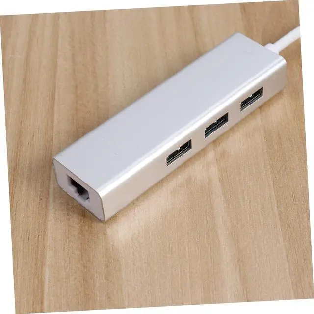 Alt view image 4 of 7 - Mikikit 3pcs USB Hub with Mbps Ethernet Adapter Type Port Data Hub for Pc Laptop Tv White Fast Data Transfer